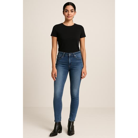 The Kooples Short Fit Skinny Jeans Size 29 Blue Denim Skull Detail - Picture 1 of 8